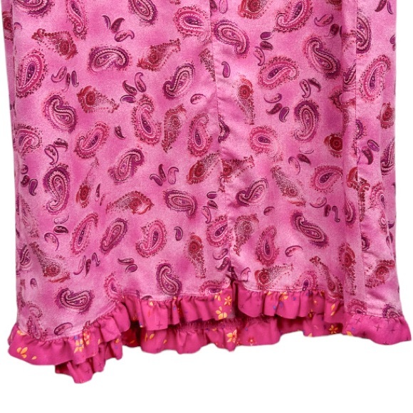 Vintage Dressing Clio Pink Paisley Dress Size Small - Picture 6 of 9
